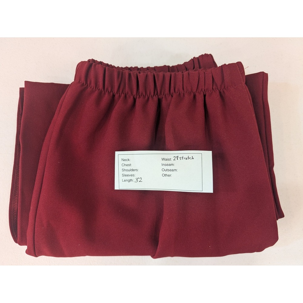 Burgundy Pant Suit Set Womens Size A6 Blazer Elastic Waist 2 Matching Skirts - Picture 9 of 15
